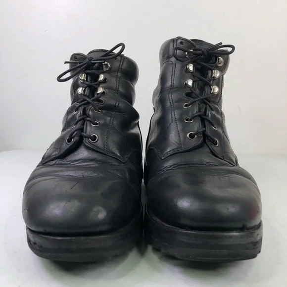 Drew Black Leather Lace Up Boots - Picture 4 of 11